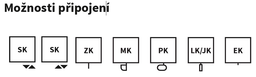 Koupelnový radiátor Koro ISAN Melody připojení